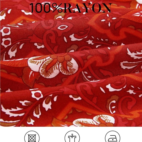 ZESICA Women's 2023 Summer Boho Floral Print Square Neck Ruffle Maxi Dress Sz(L) - Picture 6 of 10